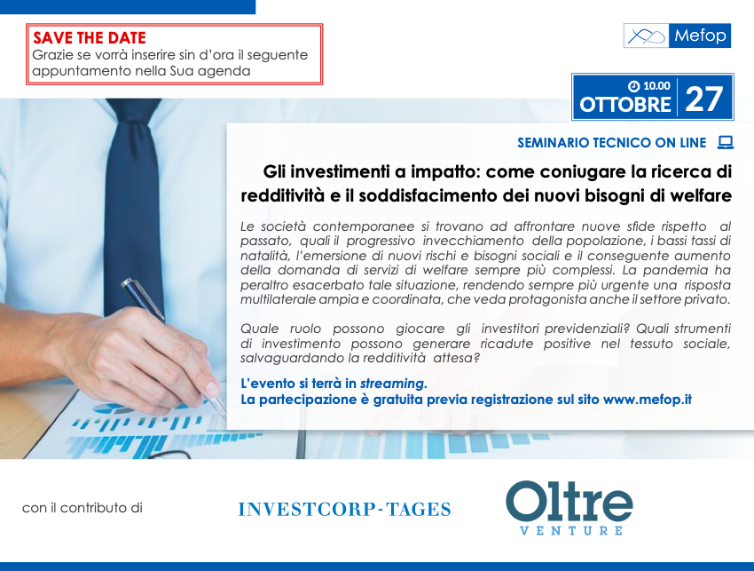 Gli investimenti a impatto: come coniugare la ricerca di redditività e il soddisfacimento dei nuovi bisogni di welfare